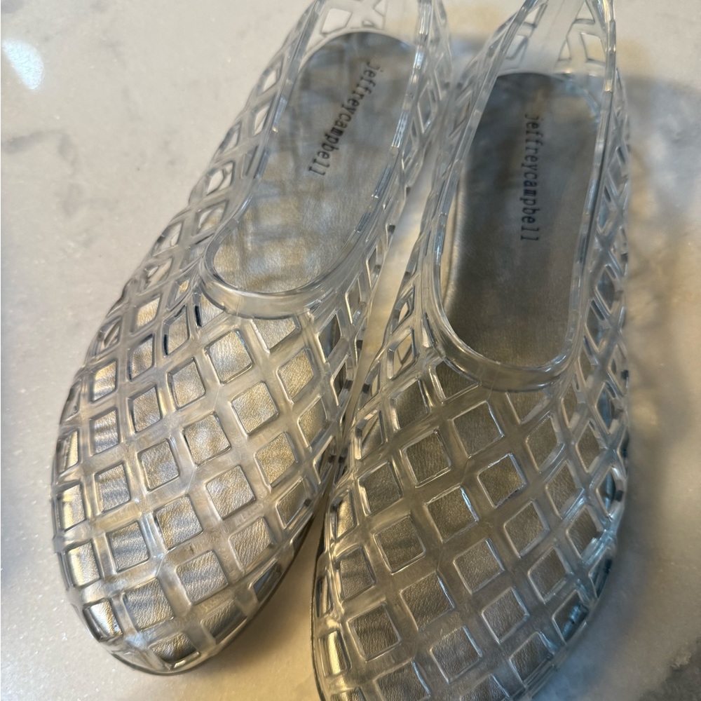 Jeffrey Campbell Jelly Jellz Clear Silver